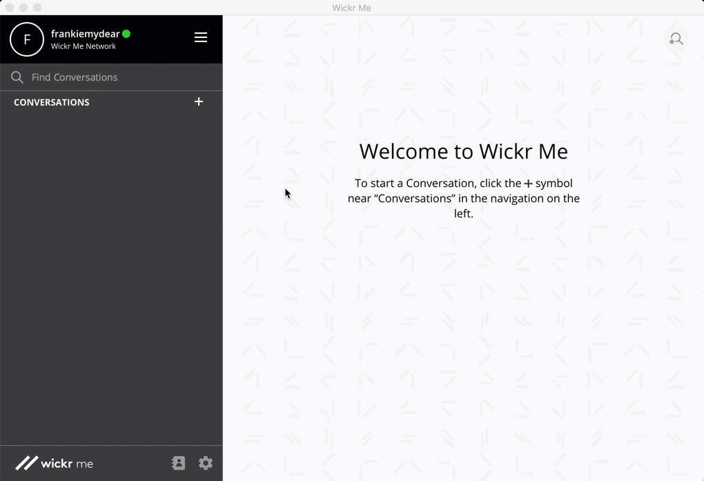 wickr me start a conversation