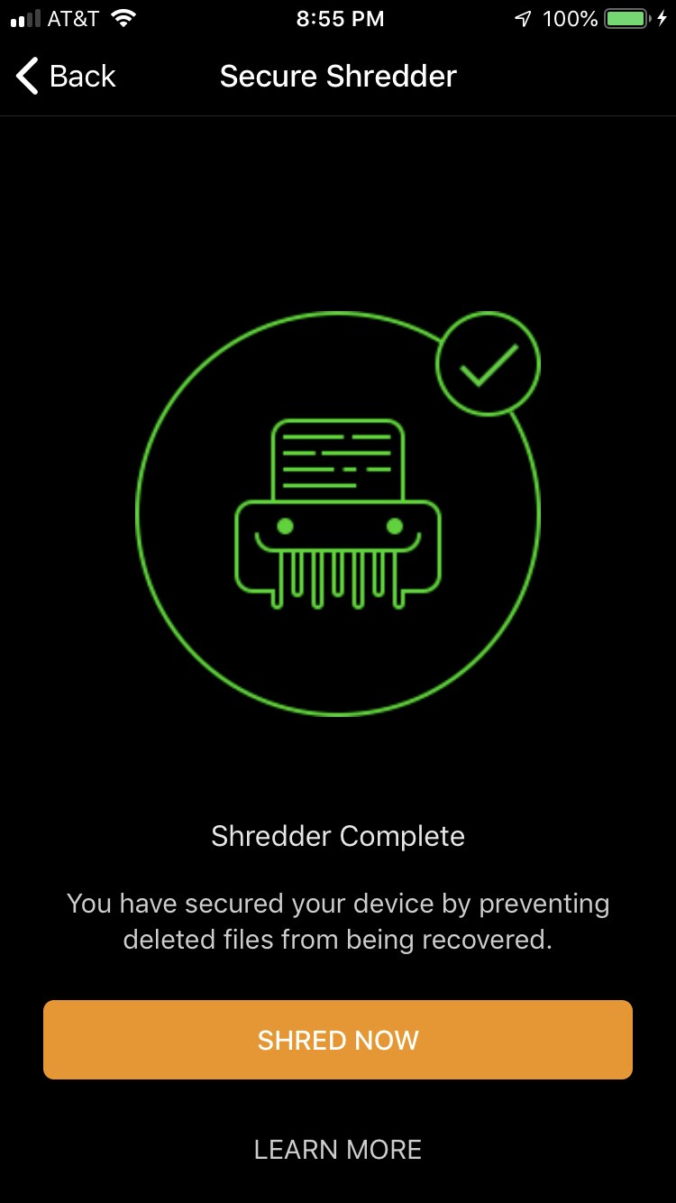 wickr file shredder