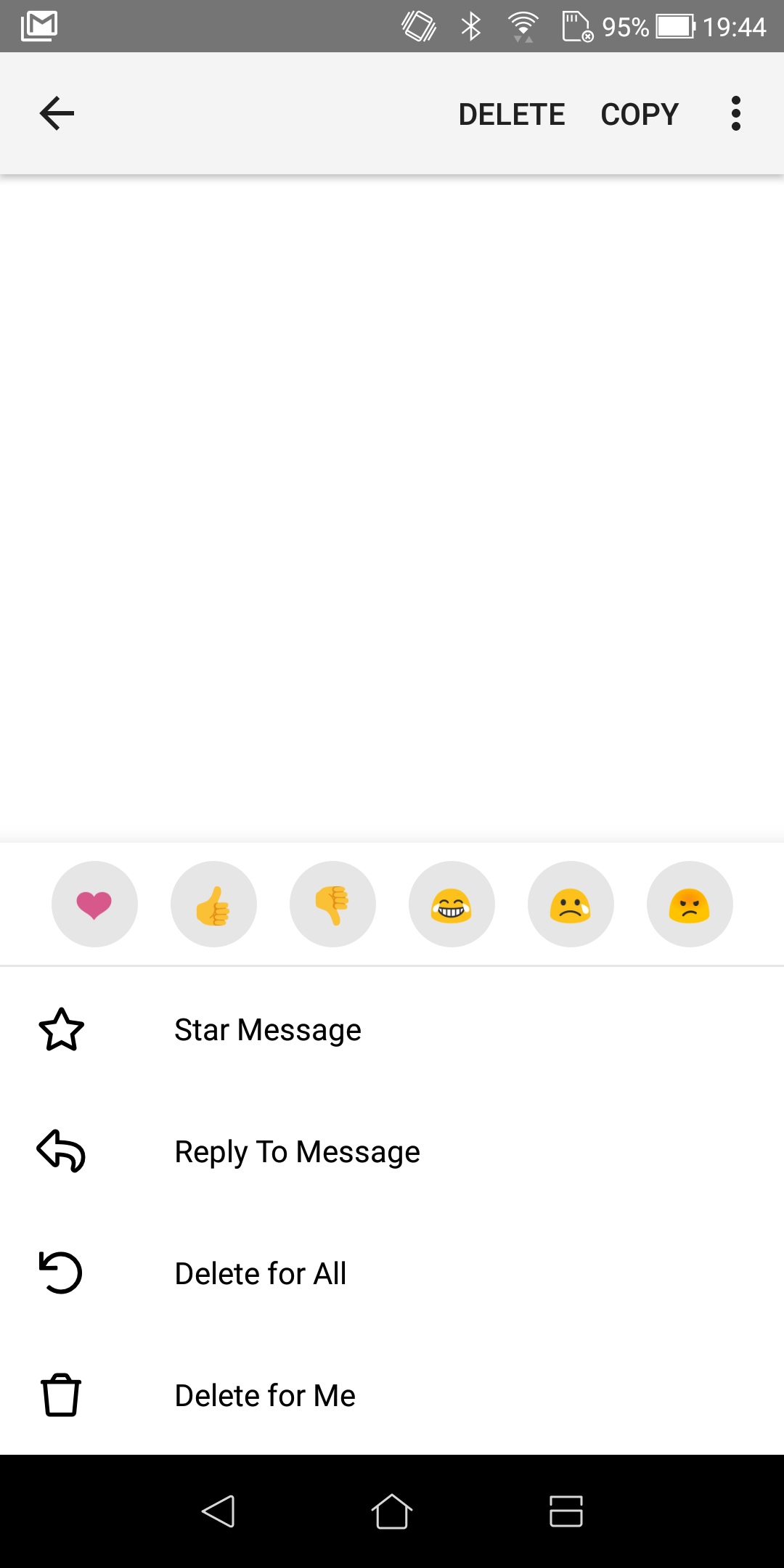 android messages reactions